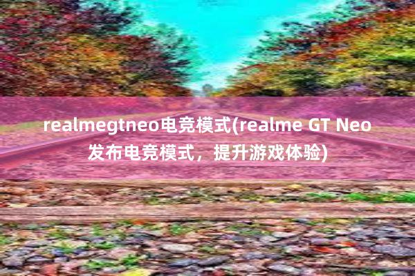 realmegtneo电竞模式(realme GT Neo发布电竞模式，提升游戏体验)