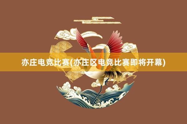 亦庄电竞比赛(亦庄区电竞比赛即将开幕)