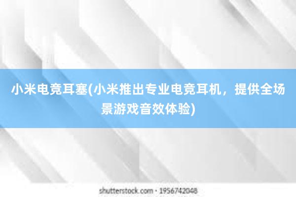 小米电竞耳塞(小米推出专业电竞耳机，提供全场景游戏音效体验)