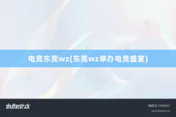 电竞东莞wz(东莞wz举办电竞盛宴)