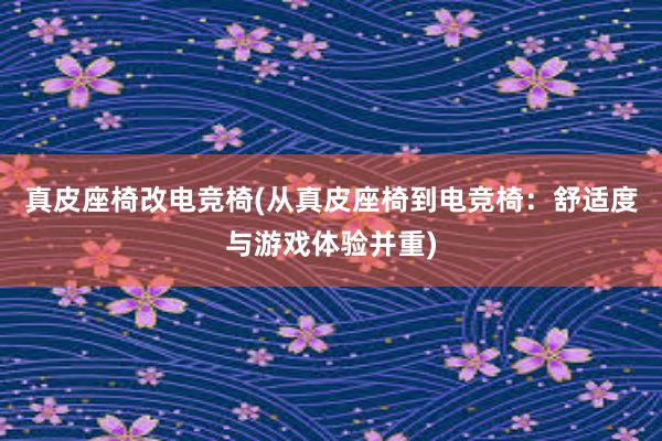 真皮座椅改电竞椅(从真皮座椅到电竞椅：舒适度与游戏体验并重)