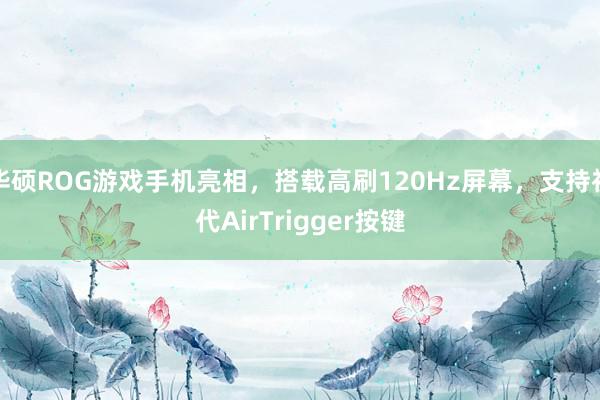 华硕ROG游戏手机亮相，搭载高刷120Hz屏幕，支持初代AirTrigger按键