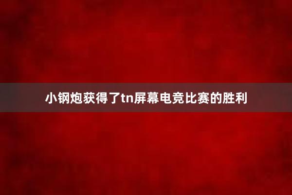 小钢炮获得了tn屏幕电竞比赛的胜利