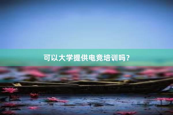 可以大学提供电竞培训吗？