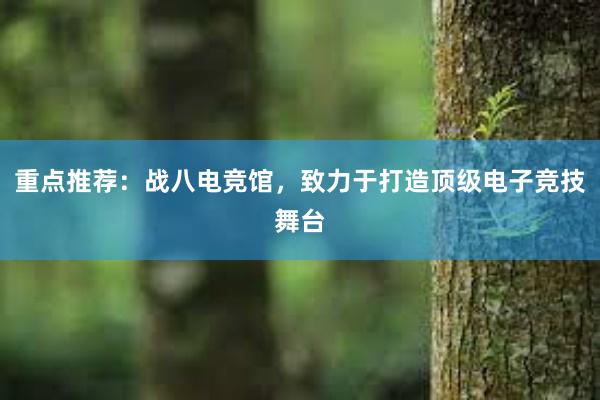 重点推荐：战八电竞馆，致力于打造顶级电子竞技舞台