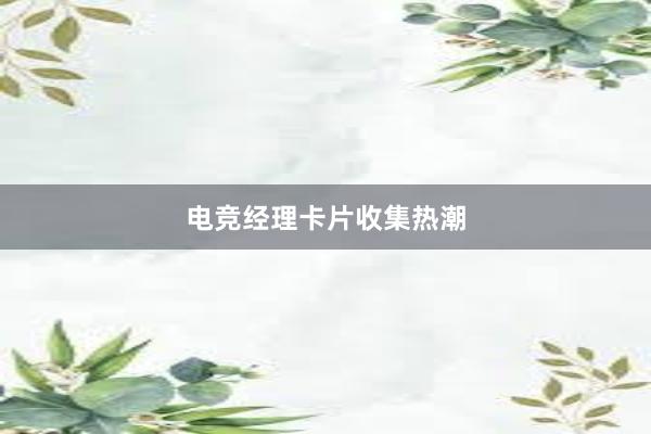 电竞经理卡片收集热潮